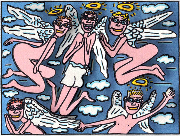 The angels above;3D-Grafik, 350 Exemplare,;5,1 x 6,8 cm;390 - Galerie Wroblowski